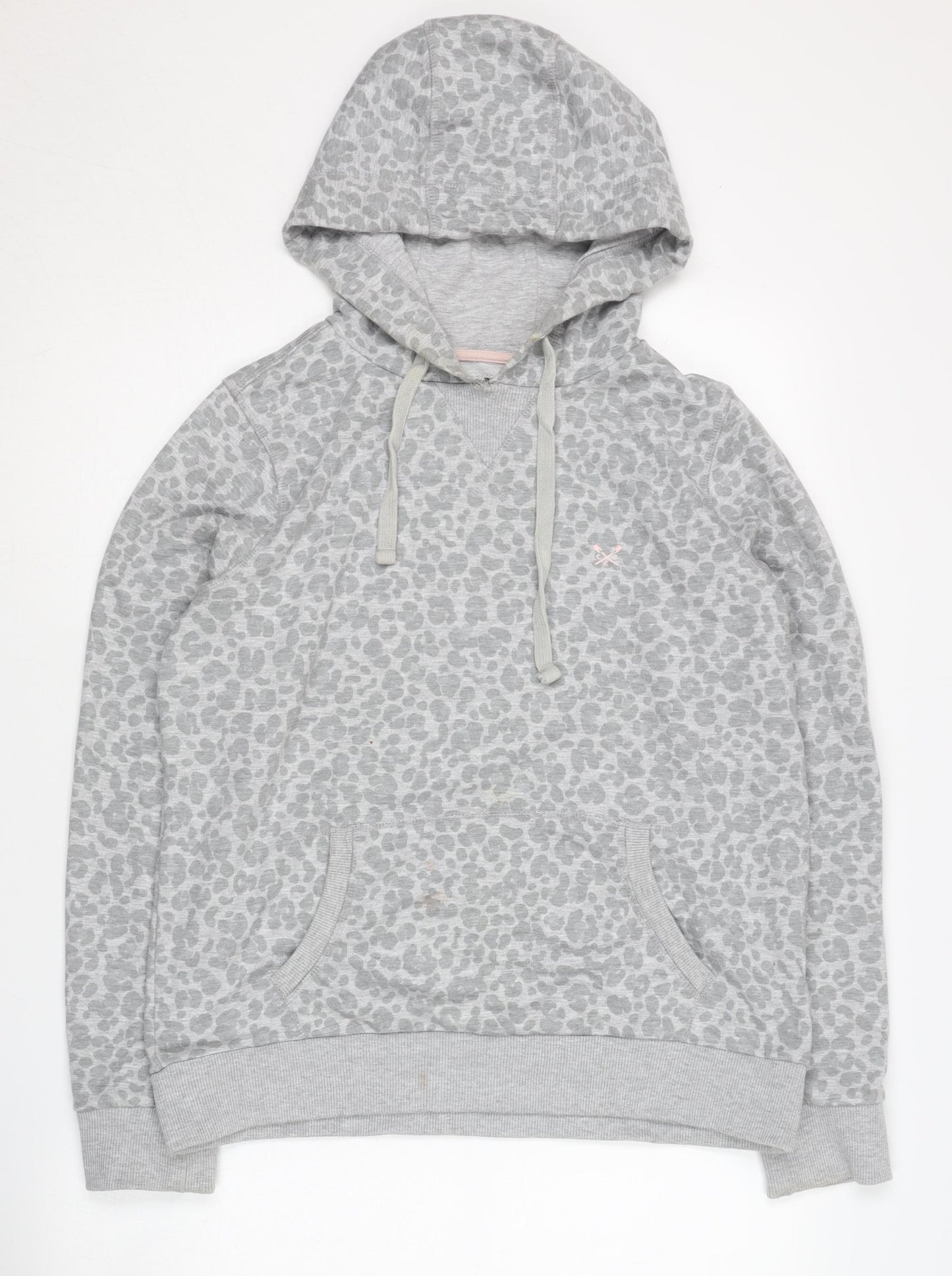Crew Clothing Women's Grey Animal Print Hoodie, Size S