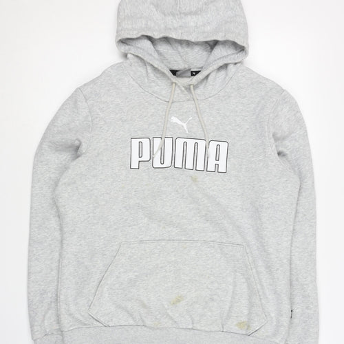 Puma Men's Grey Pullover Hoodie M