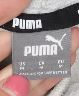 Puma Men's Grey Pullover Hoodie M