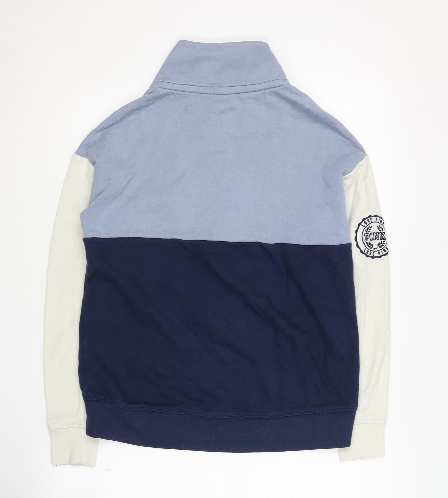 Victoria's Secret Women's Blue XS Colourblock Hoodie