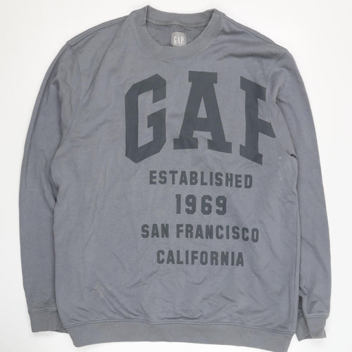 GAP Men's Grey Pullover Sweatshirt L
