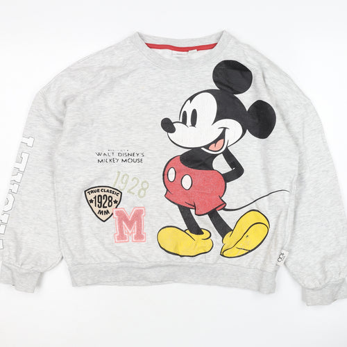 Marks and Spencer Unisex Kids Grey Pullover Sweatshirt 10-11Y