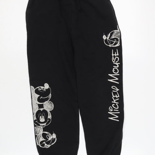 Disney at George Girls Black Jogger Trousers 8-9 Years