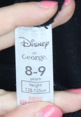 Disney at George Girls Black Jogger Trousers 8-9 Years