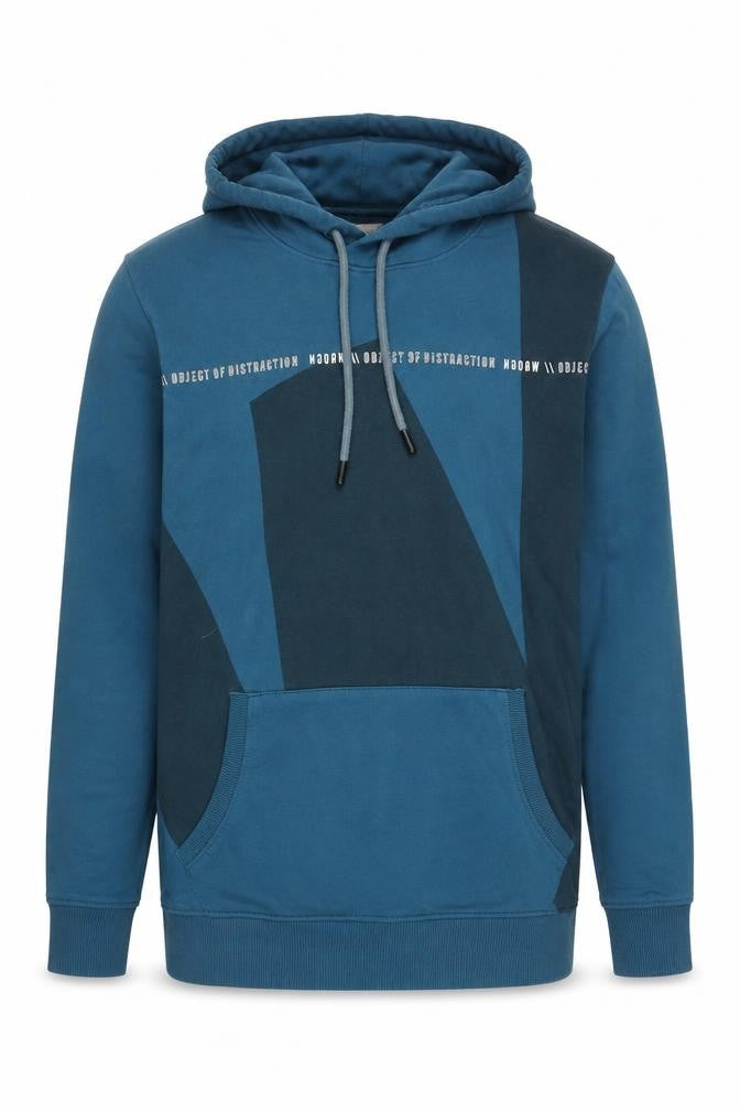 Front view of WROGN Men's Blue Pullover Hoodie, size M