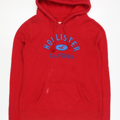 Hollister Red Womens Pullover Hoodie L