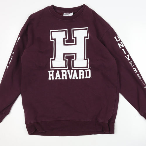 Harvard University Sweatshirt Unisex Purple S Logo