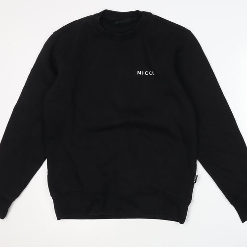 Nicce Men's Black Graphic Print Sweatshirt XS