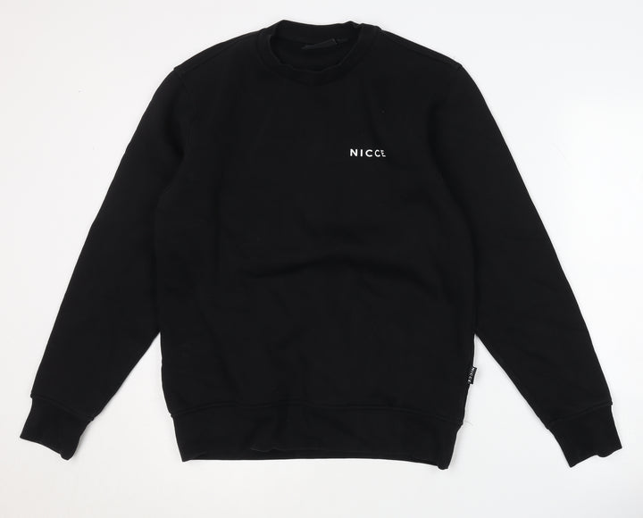Nicce Men's Black Graphic Print Sweatshirt XS