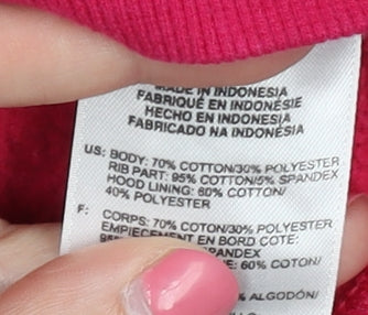 Adidas Women's Red Pullover Hoodie, Size 14, Logo Accent