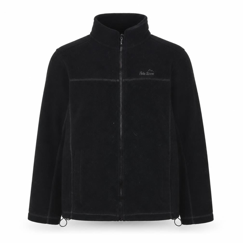 Front view of Peter Storm Men's Black Fleece Jacket XS