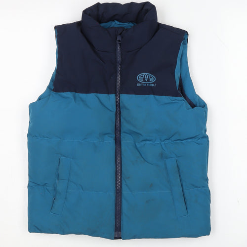 Animal Boys Blue Sleeveless Jacket 7-8 Years with Zip