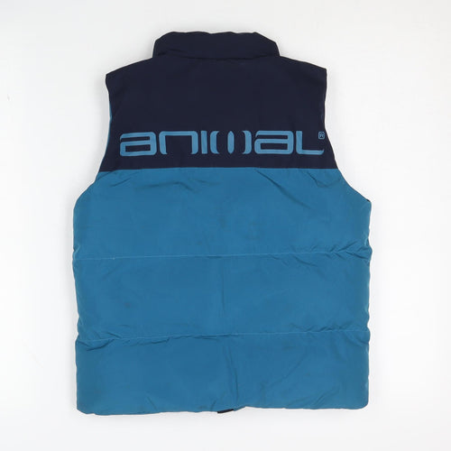 Animal Boys Blue Sleeveless Jacket 7-8 Years with Zip