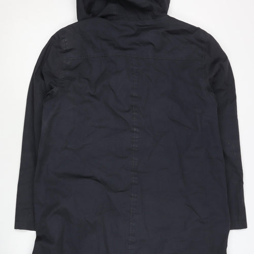 Rain Women's Black Hooded Toggle Rain Coat Size 16