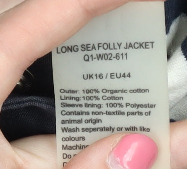 Rain Women's Black Hooded Toggle Rain Coat Size 16