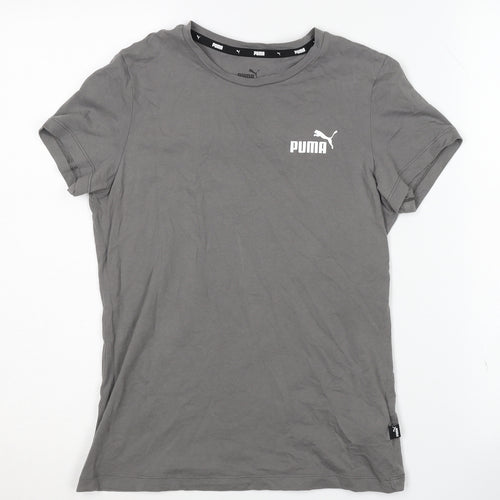 Puma Men's Grey Crew Neck T-Shirt Size S