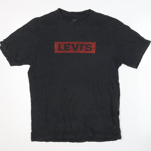 Levi's Men's Black Relaxed Fit Logo T-Shirt - Size S