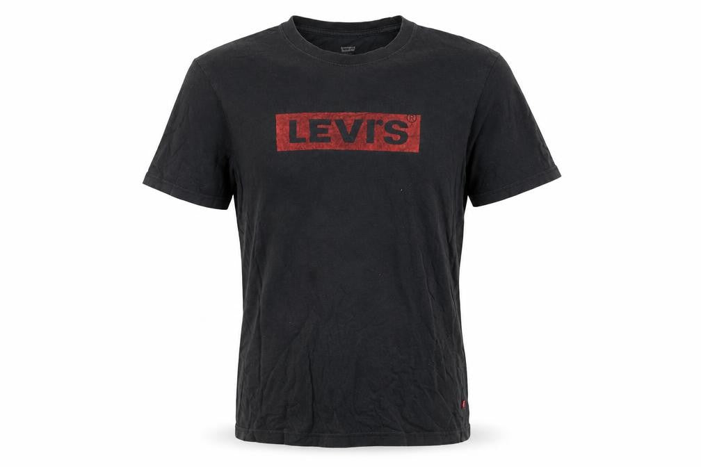 Front view of Levi's Men's Black Relaxed Fit Logo T-Shirt -, size S