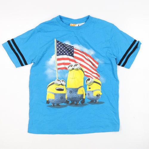 Despicable Me Boys Blue Minions T-Shirt, Size L, Casual Wear