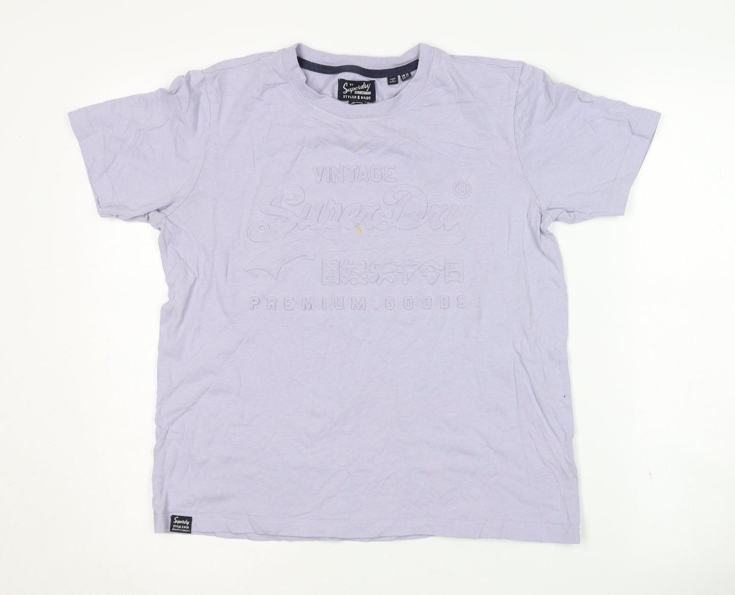 Superdry Unisex Purple T-Shirt Size 10 Regular Fit