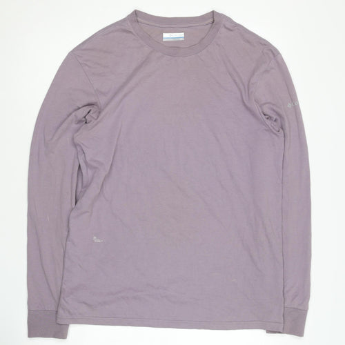 Columbia Unisex Purple Long Sleeve T-Shirt - Small