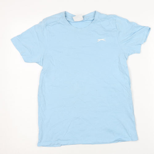 Slazenger Boys Blue T-Shirt, Size 13 Years, 100% Cotton, Logo Accent