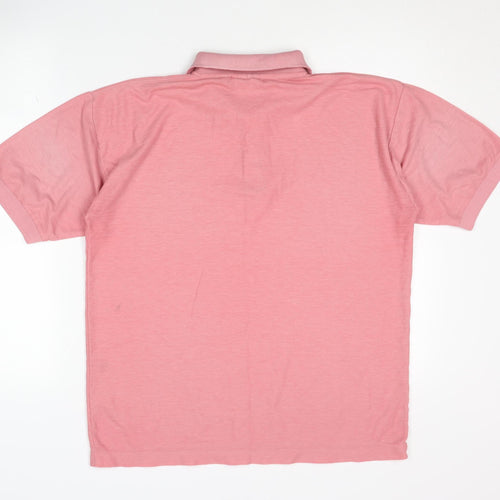 Leshark Men's Pink Polo Shirt L Short Sleeve Casual