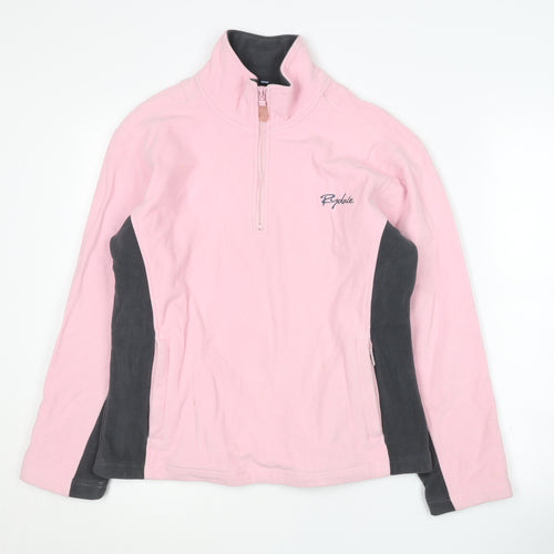 Rydale Women's Pink Fleece Henley Sweatshirt Size M