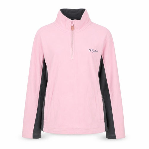 Rydale Women's Pink Fleece Henley Sweatshirt Size M