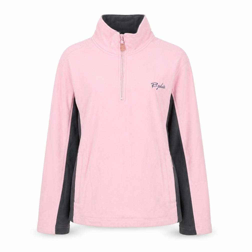 Rydale Women's Pink Fleece Henley Sweatshirt Size M