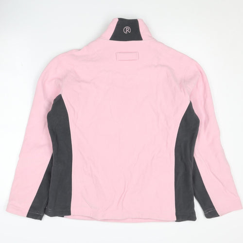 Rydale Women's Pink Fleece Henley Sweatshirt Size M