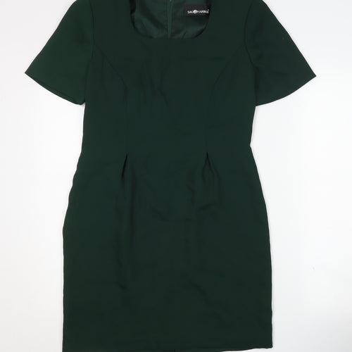 Sag Harbor Women's Green Sheath Dress Size 8