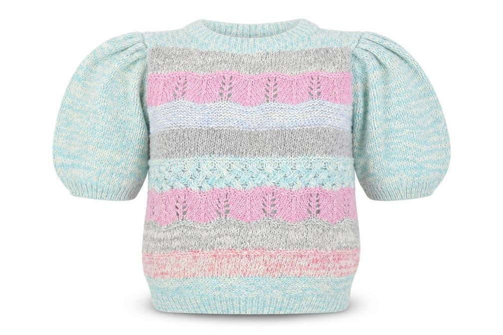 Front view of R.B. Knit Women's Multicoloured Jumper, size S