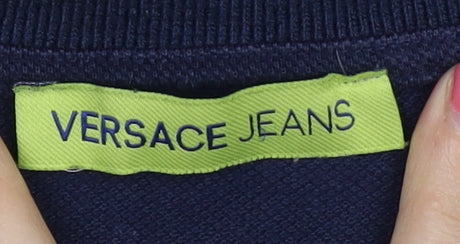 Versace Jeans Men's Blue Polo Shirt L