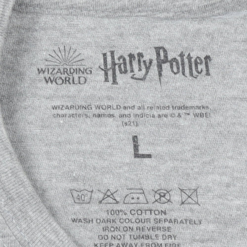 Harry Potter Gryffindor T-Shirt Unisex Adults Large Grey