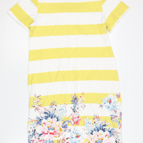 Joules Women’s Yellow Striped T-Shirt Dress Size 14