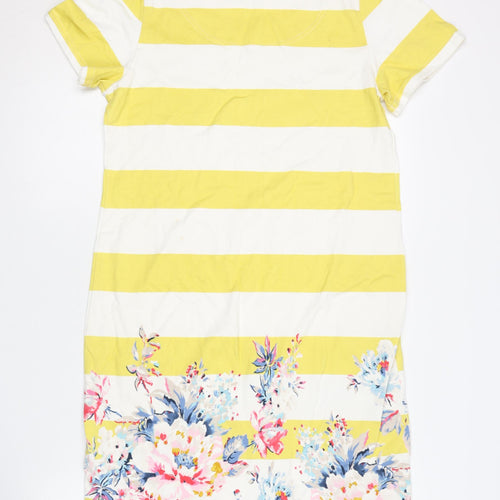 Joules Women’s Yellow Striped T-Shirt Dress Size 14