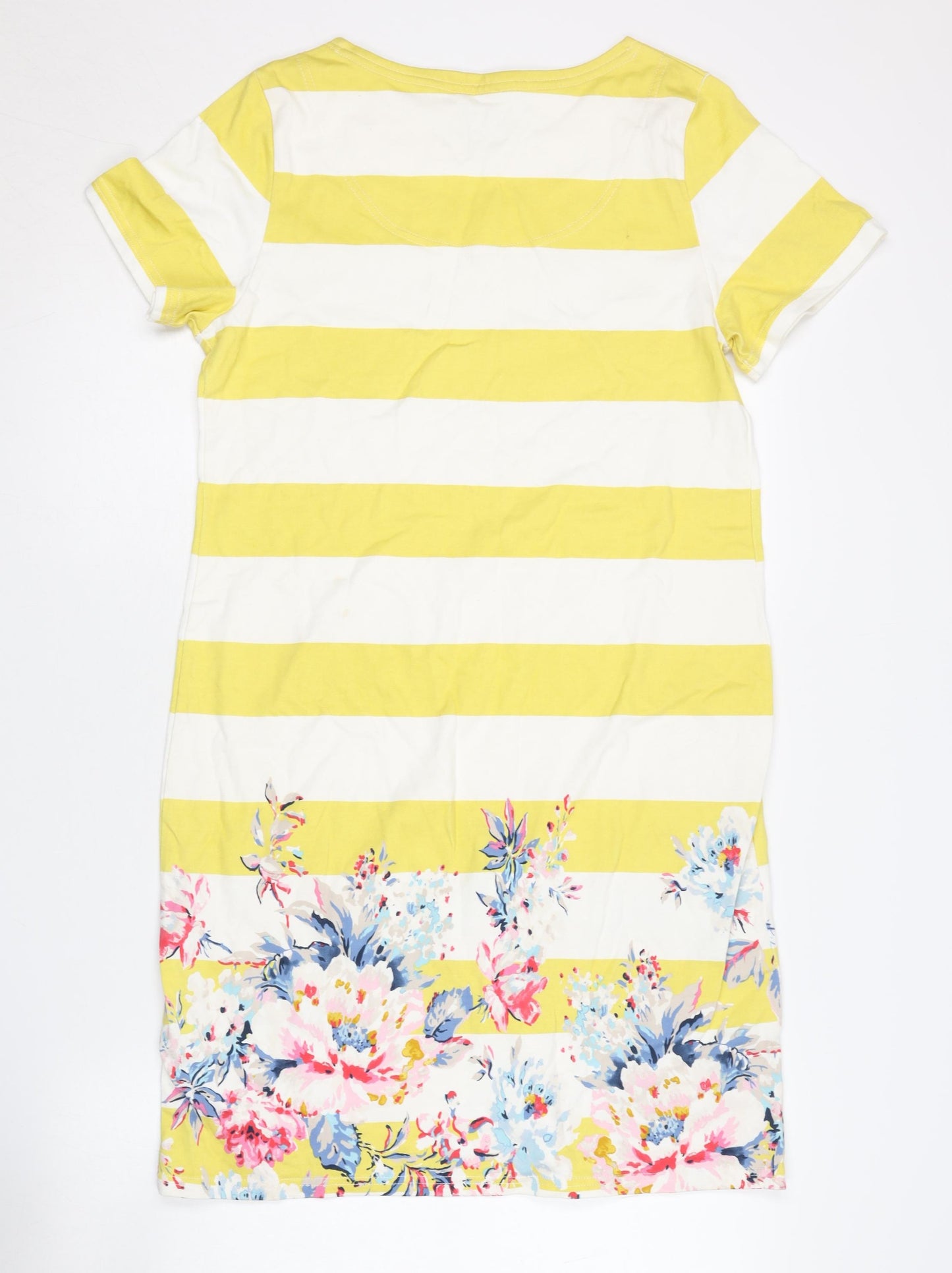 Joules Women’s Yellow Striped T-Shirt Dress Size 14
