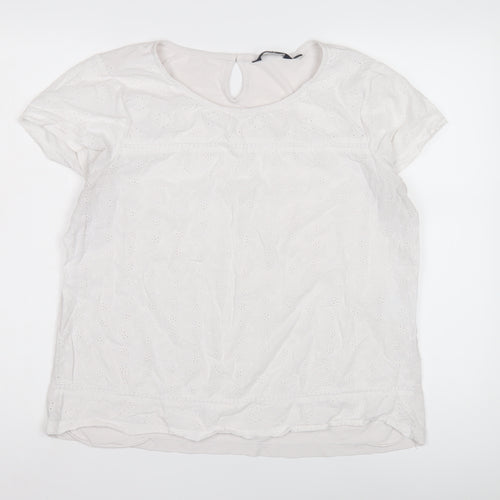 Isle Collection Women's White Blouse 18 Regular Fit