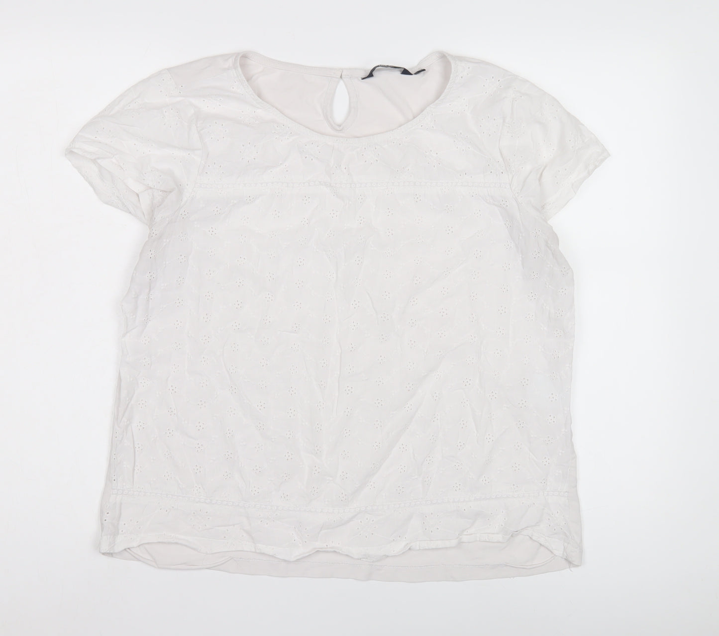 Isle Collection Women's White Blouse 18 Regular Fit