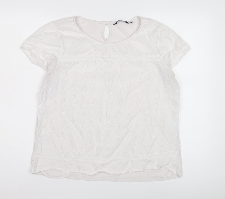 Isle Collection Women's White Blouse 18 Regular Fit