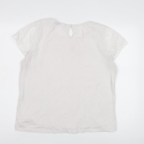 Isle Collection Women's White Blouse 18 Regular Fit