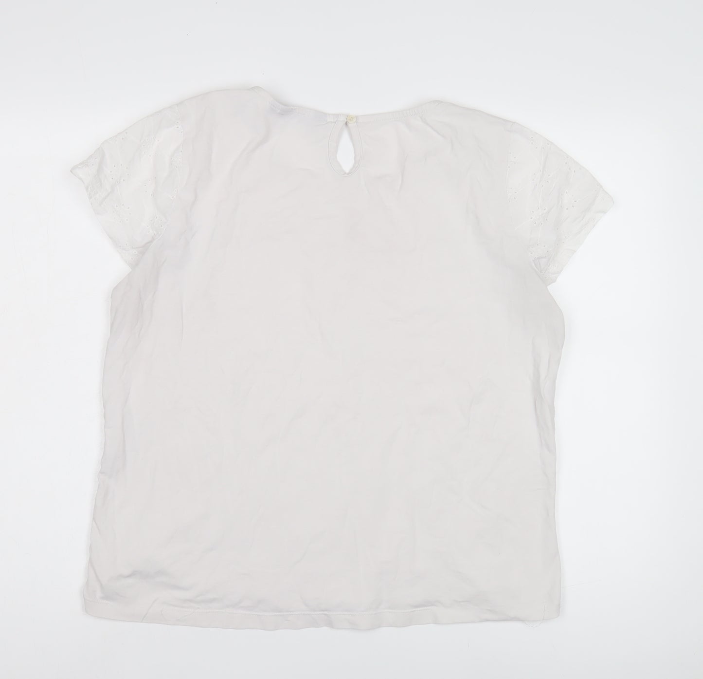 Isle Collection Women's White Blouse 18 Regular Fit