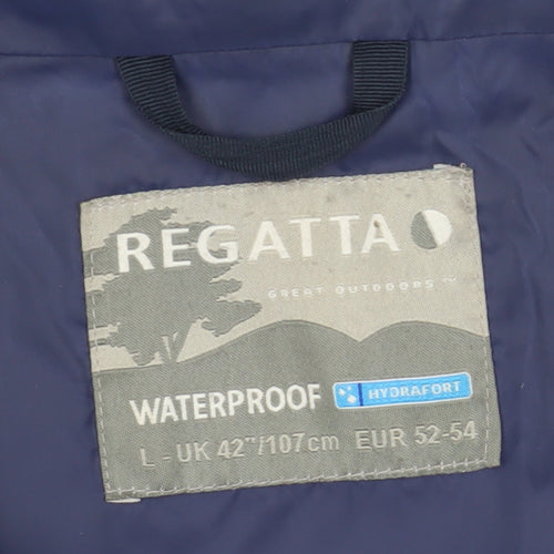 Regatta Blue Waterproof Rain Jacket Unisex Large