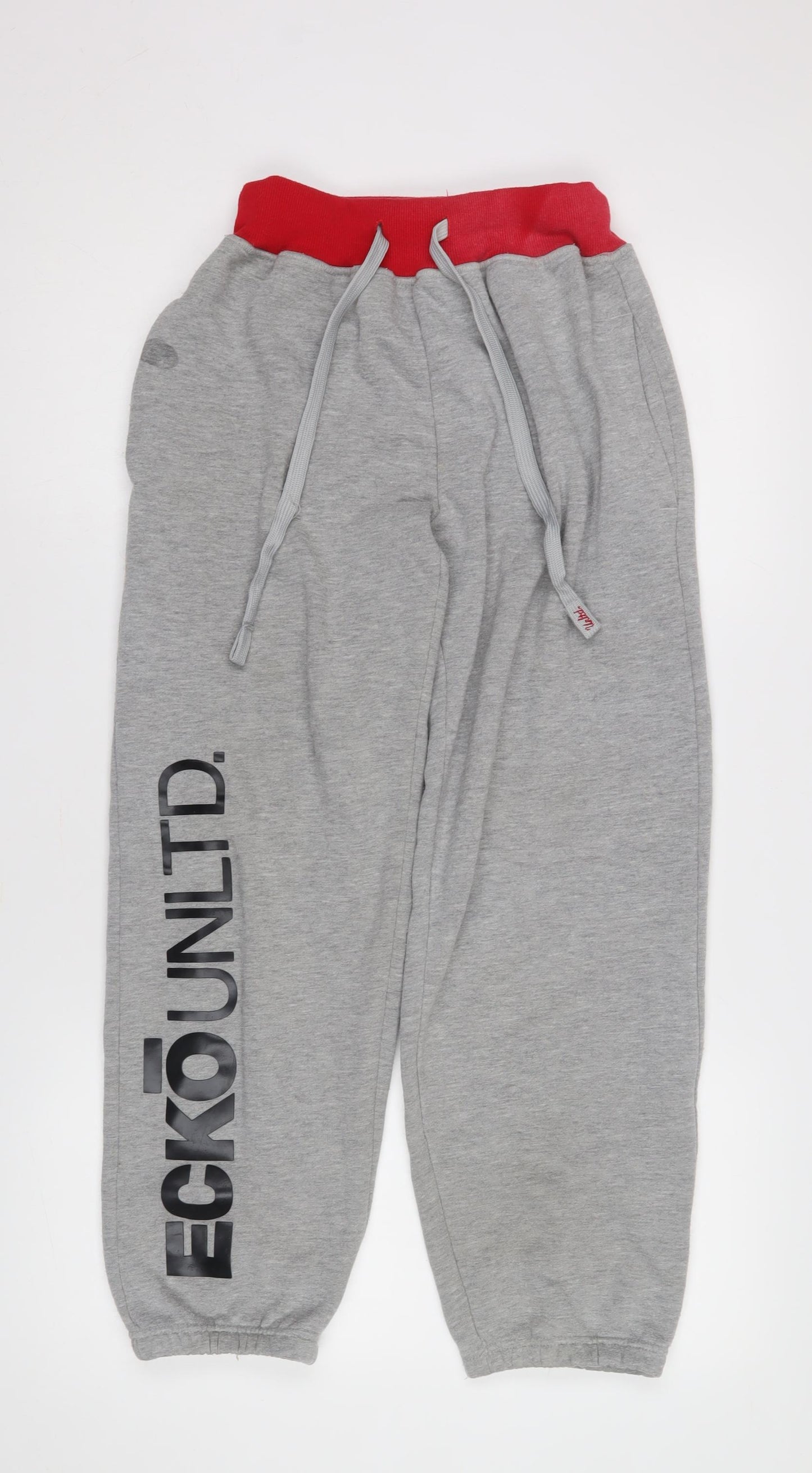Ecko Unltd. Boys Grey Jogger Trousers with Elastic Waist L