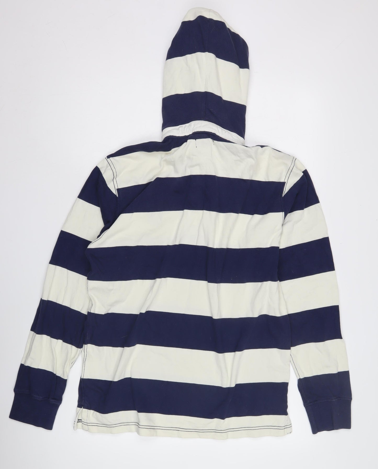 Voi Jeans Men's Blue Striped Pullover Hoodie L