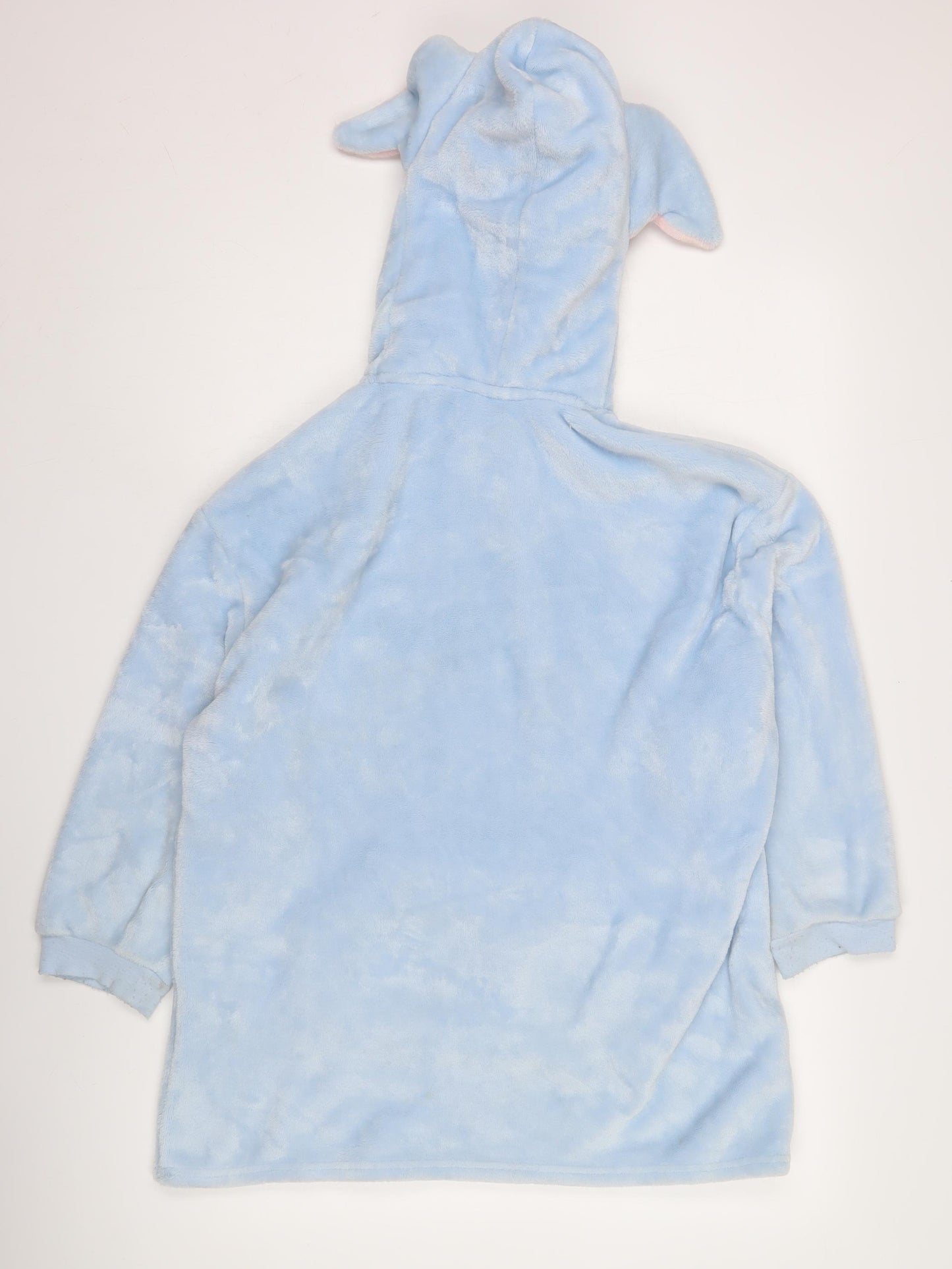 Disney Stitch Blue Fleece Hooded Robe for Teens