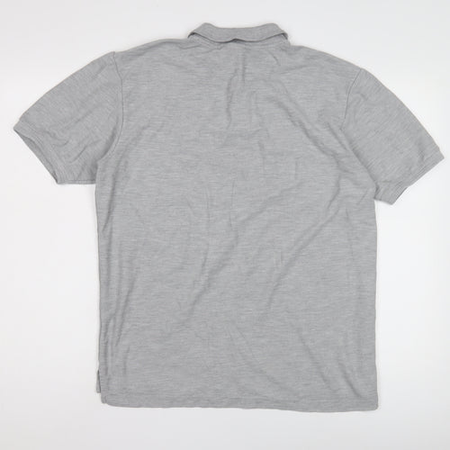 Slazenger Men's Grey Polo Shirt L Short Sleeve