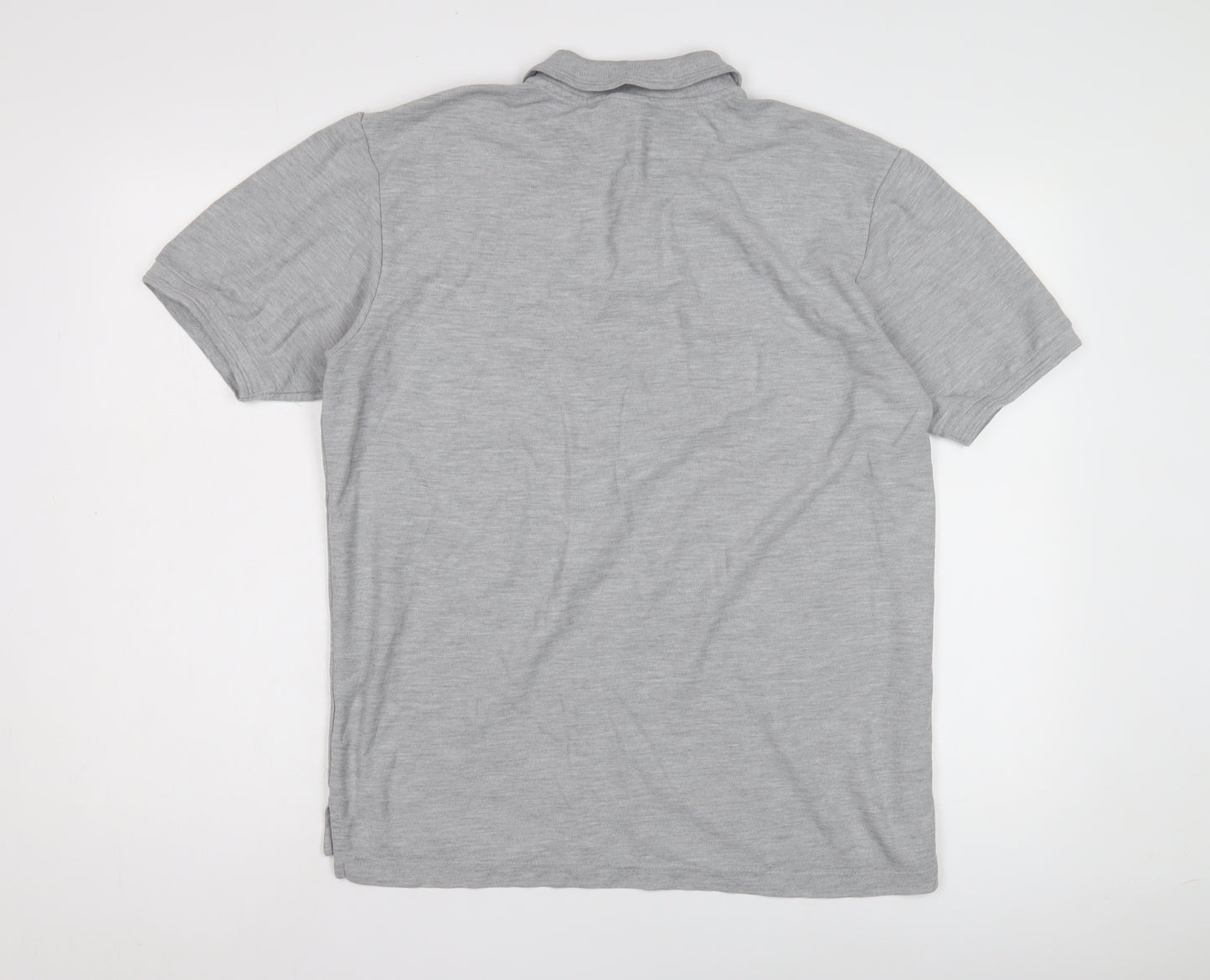 Slazenger Men's Grey Polo Shirt L Short Sleeve