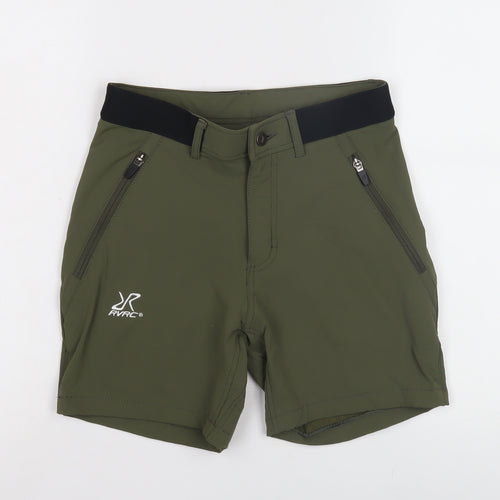 RevolutionRace Green Unisex Shorts, S - Pockets, Zip Design